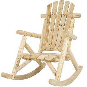 Wooden Adirondack Rocking Chair