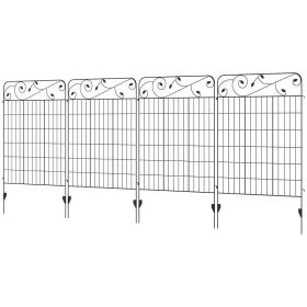 Steel Foldable Fence Trellis; 4 Pack