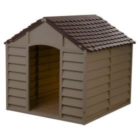 Heavy Duty Waterproof Dog House; Brown