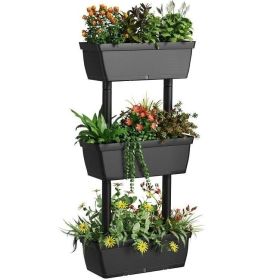Vertical 3-Tier Raised Planter Box
