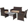 Resin Wicker Patio Furniture Set with Cushions