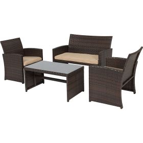 Resin Wicker Patio Furniture Set with Cushions