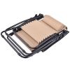 Set of 2 Folding Zero Gravity Lounge Chair; Beige
