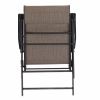 Set of 2 Folding Brown Patio Chairs