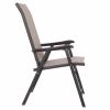 Set of 2 Folding Brown Patio Chairs
