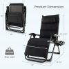 Black Zero Gravity Adjustable Lounge Chair