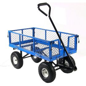 Heavy Duty Blue Steel Garden Cart