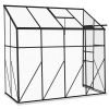 Polycarbonate Lean-to Greenhouse; 8.3 ft x 4.1 ft