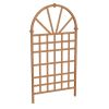 77-inch Vinyl Lattice Garden Trellis with Arched Top; Light Brown