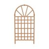 77-inch Vinyl Lattice Garden Trellis with Arched Top; Light Brown