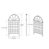 77-inch Vinyl Lattice Garden Trellis with Arched Top; Light Brown
