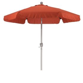 Brick Red Patio Umbrella with Tilt and Metal Pole; 7.5 ft