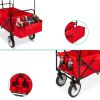 Collapsible Utility Wagon with Canopy; Red