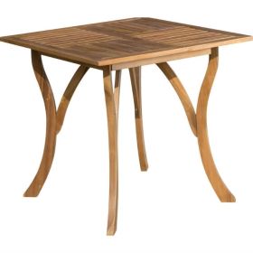 Solid Wood 31.5 inch Square Patio Dining Table