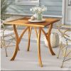 Solid Wood 31.5 inch Square Patio Dining Table