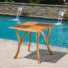 Solid Wood 31.5 inch Square Patio Dining Table