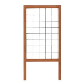 Wood Frame Garden Trellis with Metal Wire Lattice