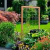 Wood Frame Garden Trellis with Metal Wire Lattice