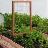 Wood Frame Garden Trellis with Metal Wire Lattice