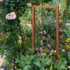 Wood Frame Garden Trellis with Metal Wire Lattice