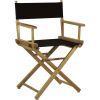 Solid Wood Frame Patio Directors Chair with Black Seat