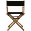 Solid Wood Frame Patio Directors Chair with Black Seat