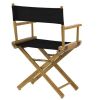Solid Wood Frame Patio Directors Chair with Black Seat