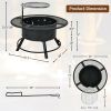 Outdoor Wood Burning Fire Pit and Grill Grate