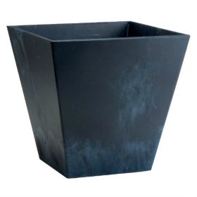 Black Plastic 12-inch Square Planter