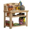 Natural Cedar Wood Potting Bench with Shelves