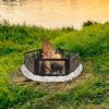 Portable Folding Steel Fire Pit w/ Carry Case