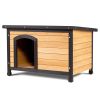 Large Wood Log Cabin Dog House