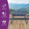 Black Rectangular Picnic Table with Bench