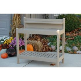 Outdoor Vinyl Potting Bench; Mocha