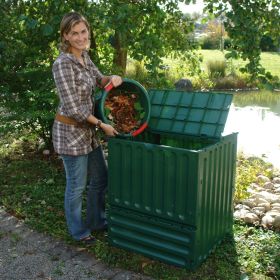 Outdoor 110-Gallon Compost Bin; Green