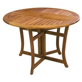 Folding Wood Patio Dining Table with Umbrella Hole