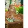 Folding Wood Patio Dining Table with Umbrella Hole
