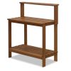 Solid Meranti Wood Potting Bench with Bottom Shelf