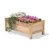 Farmhouse 24-in x 48-in x 19-in Cedar Elevated Garden Bed