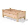 Farmhouse 24-in x 48-in x 19-in Cedar Elevated Garden Bed