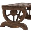 FarmHome Wooden Wheel Garden Bench