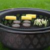 Bronze Fire Pit with Grill Grate