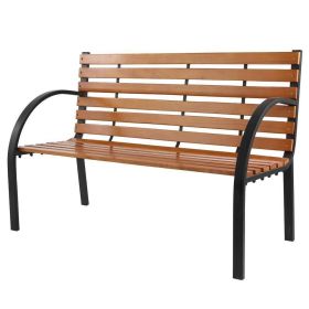 Outdoor Wood Slat Garden Bench