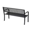 Black Metal Garden Bench