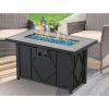 Propane Gas Fire Pit Table with Blue Fire Glass