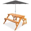 Interchangeable 2 in 1 Wooden Picnic Table and Garden Bench