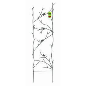 Garden Trellis with Metal Birds Branch Design