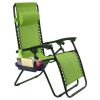 Set of 2 Green Folding Zero Gravity Lounge Chairs