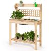 Solid Wood Potting Bench with Bottom Shelf and Removeable Sink