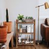 Wooden 3 Shelf Folding Plant Stand